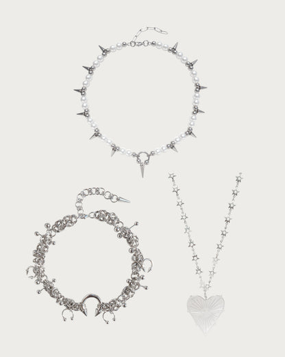 Nicola & Eira & Janice Silver Necklace Set