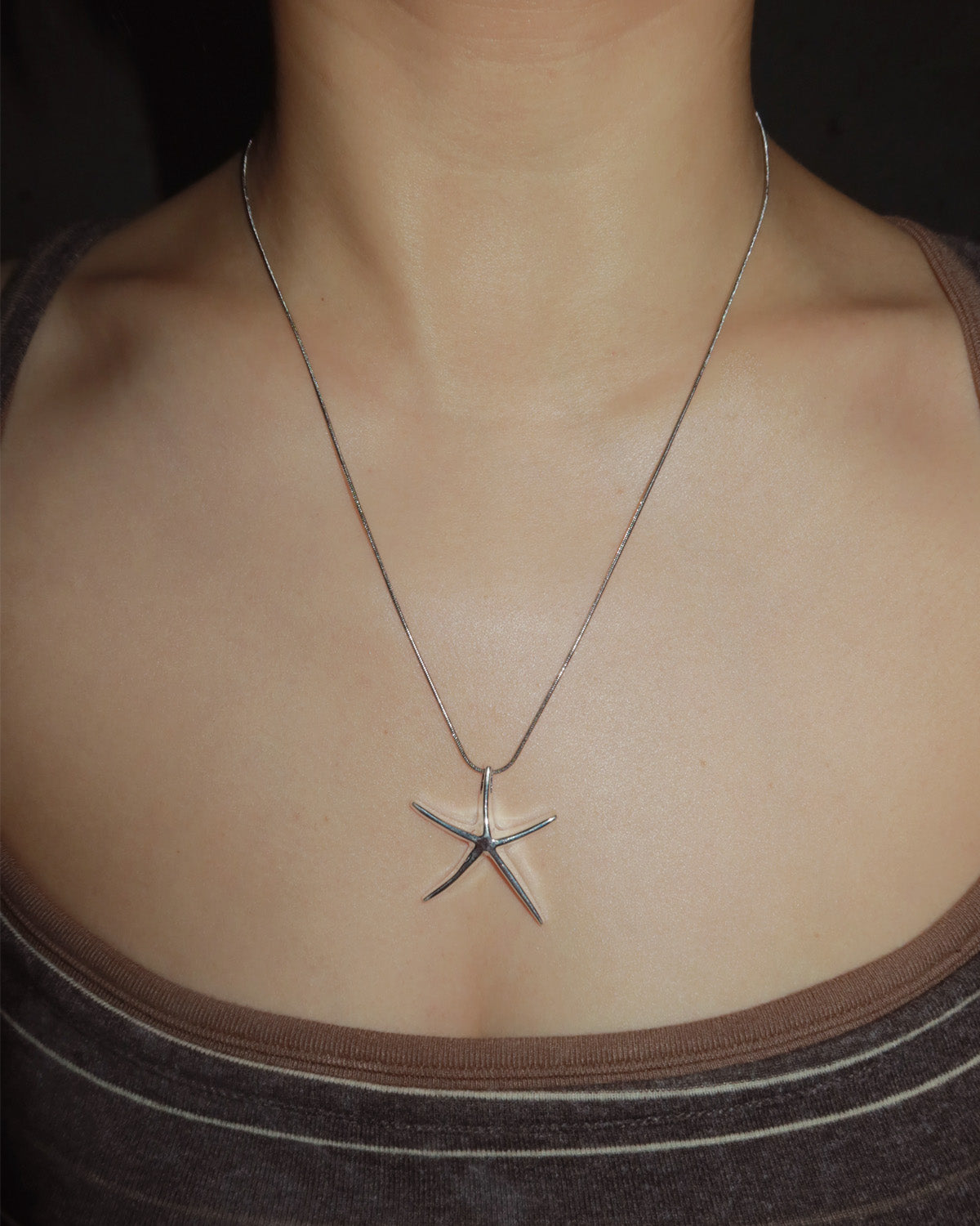 Belinda Starfish Silver Pendant Necklace