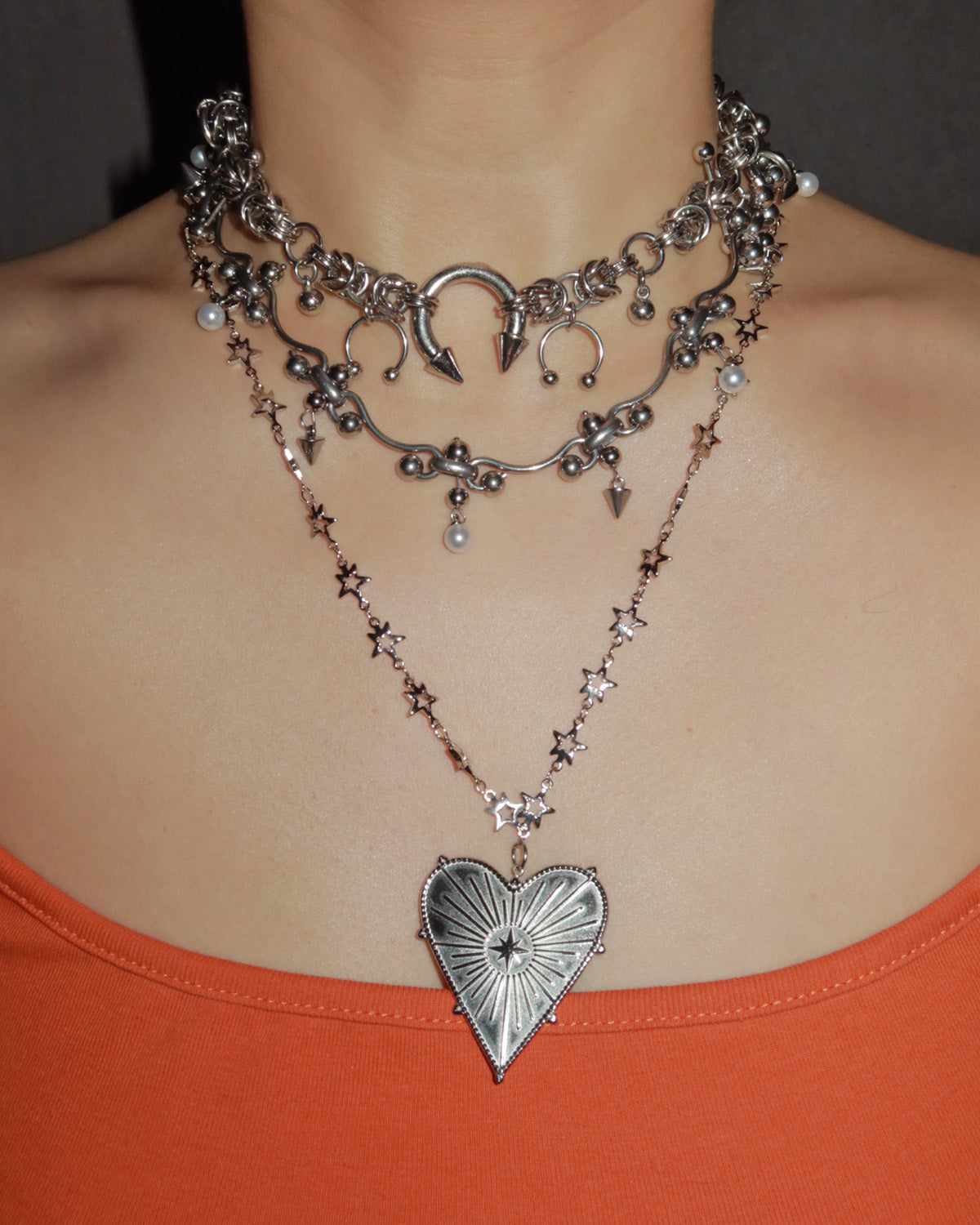 Nicola Lucky Horseshoe Silver Necklace