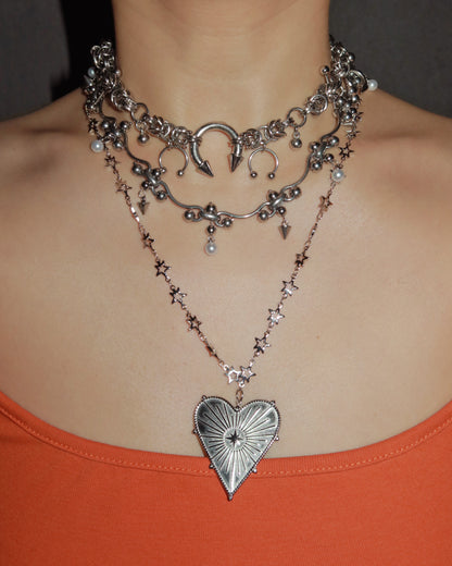 Nicola Lucky Horseshoe Silver Necklace