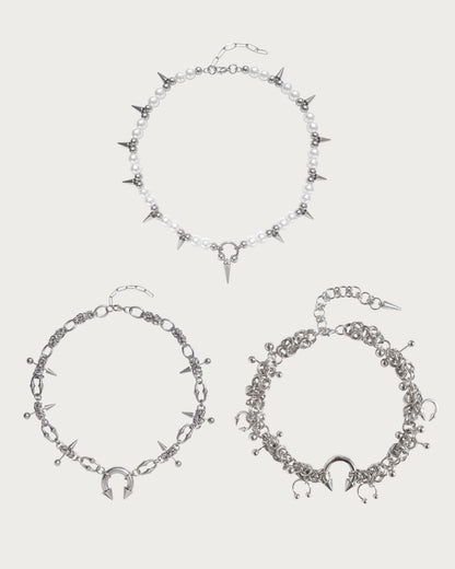 Nicola & Eira & Sloane Silver Necklace Set