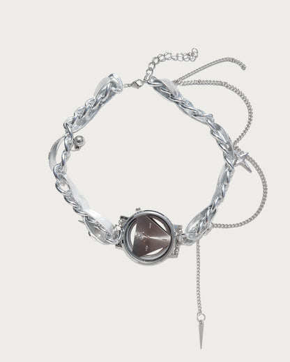 Kairo Minimalist Watch Silver Chocker