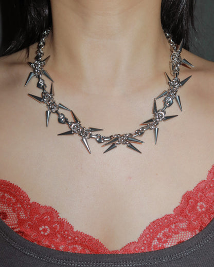 Elowen Spike Silver Necklace