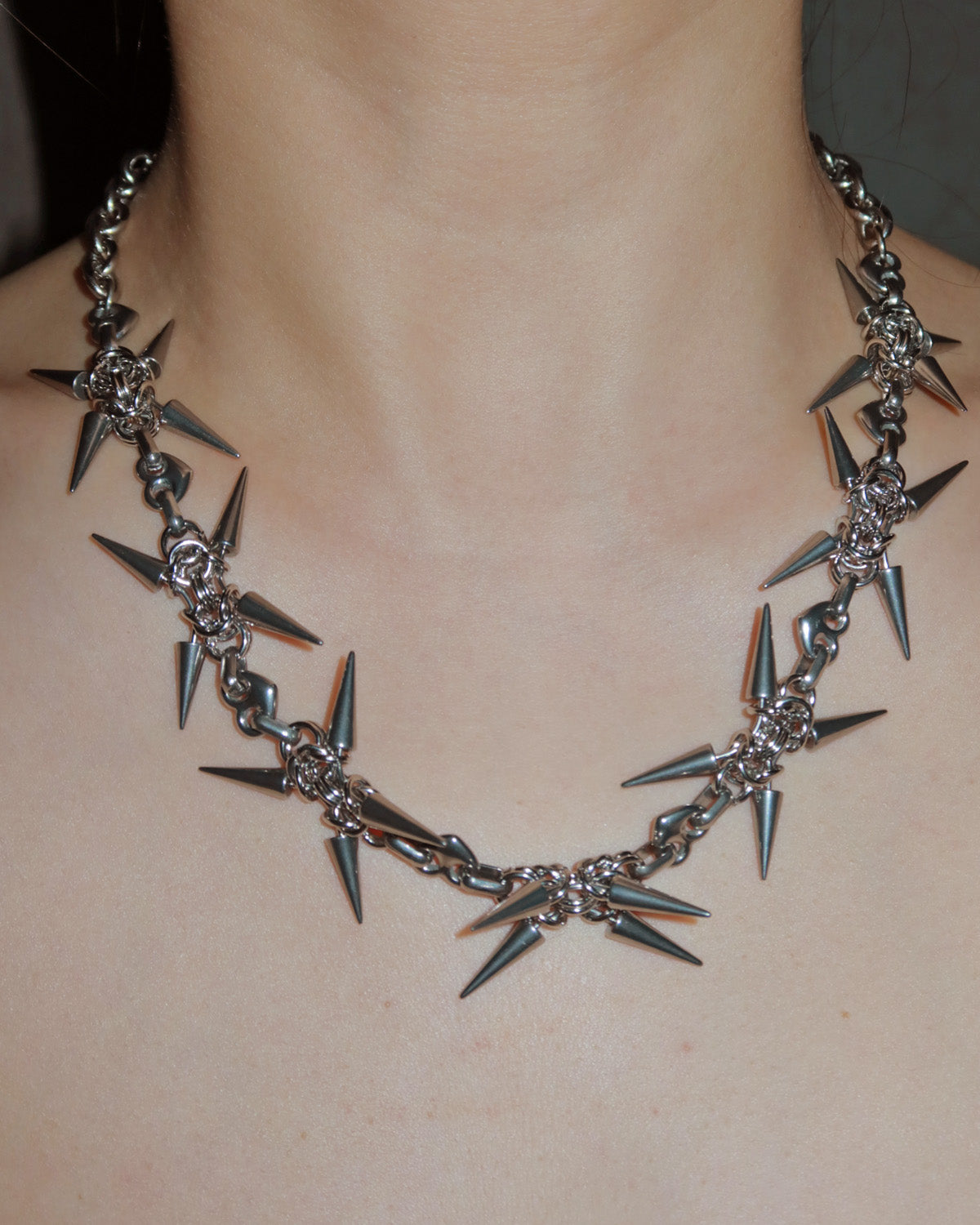 Elowen Spike Silver Necklace