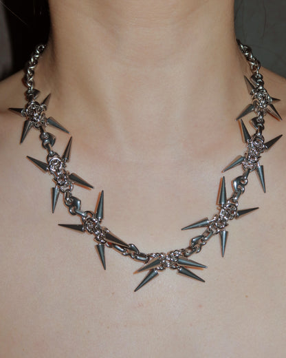 Elowen Spike Silver Necklace