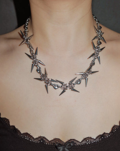 Elowen Spike Silver Necklace