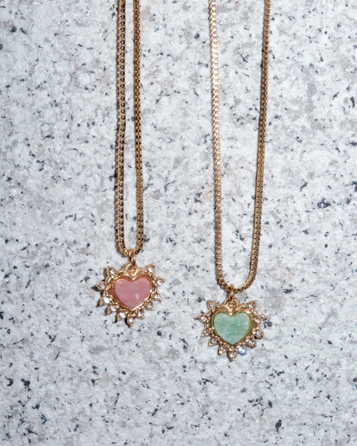 Serafina Sage Green Heart of Eden Golden Pendant Necklace