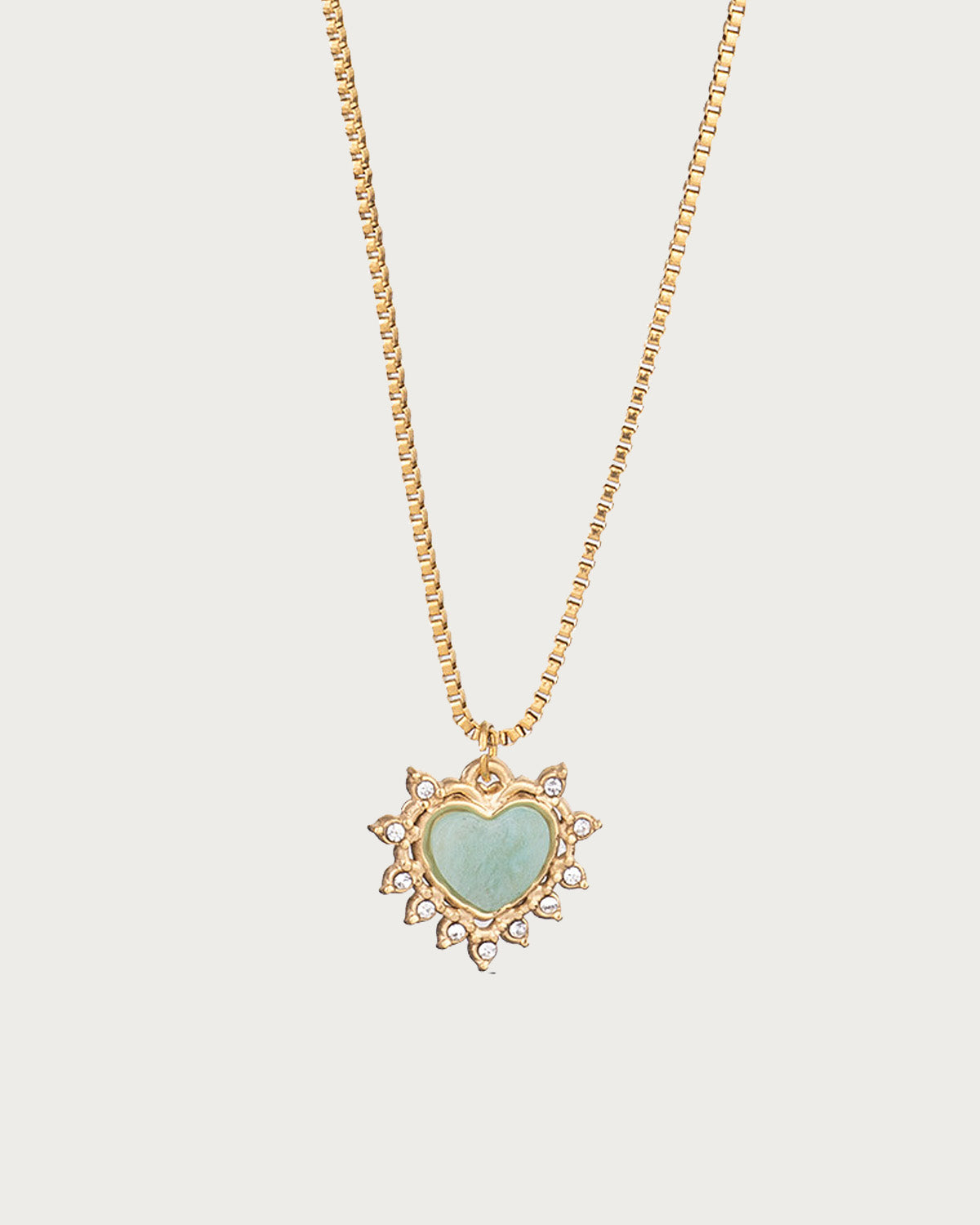 Serafina Dusty Rose Pink Heart of Eden Golden Pendant Necklace