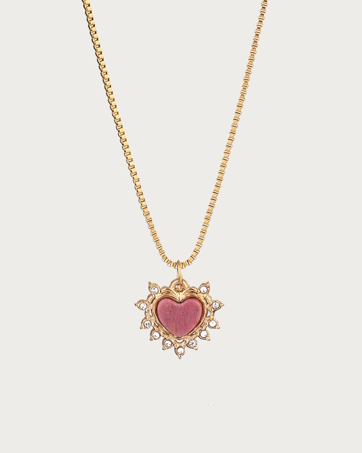 Serafina Sage Green Heart of Eden Golden Pendant Necklace