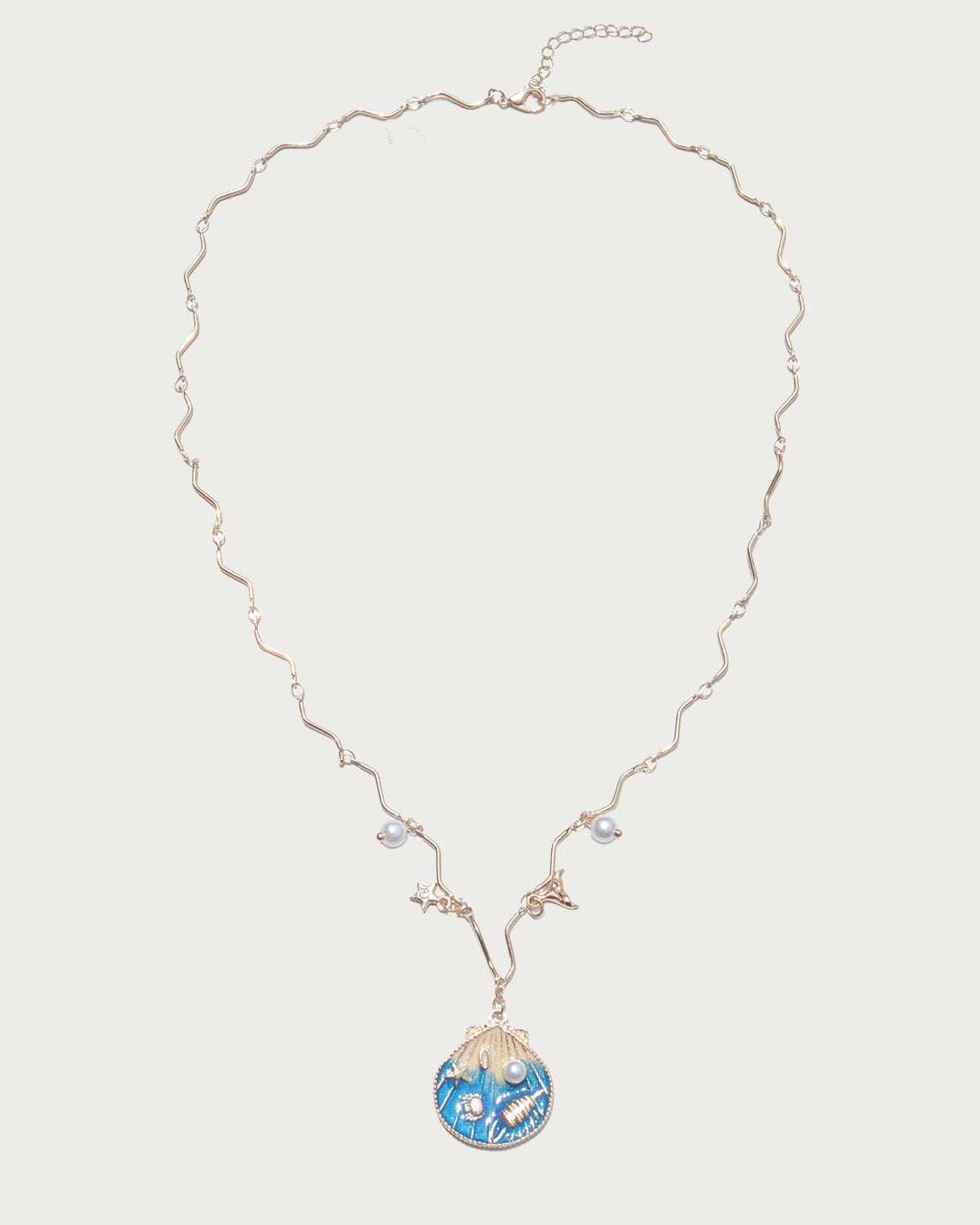 Maristella Button & Bead Coastal Light Layered Necklace