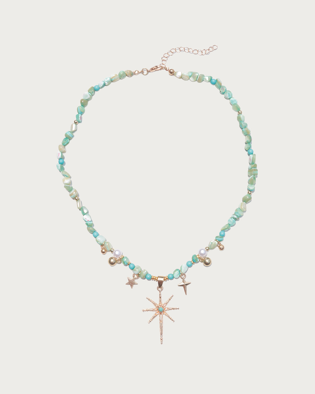 Maristella Button & Bead Coastal Light Layered Necklace