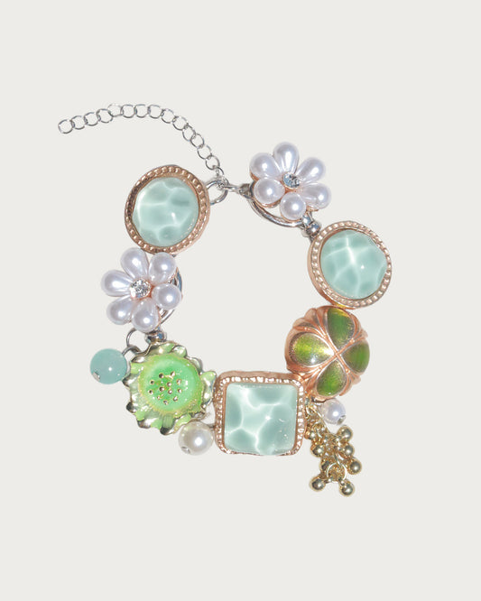 Maristella Button & Bead Coastal Charm Bracelet