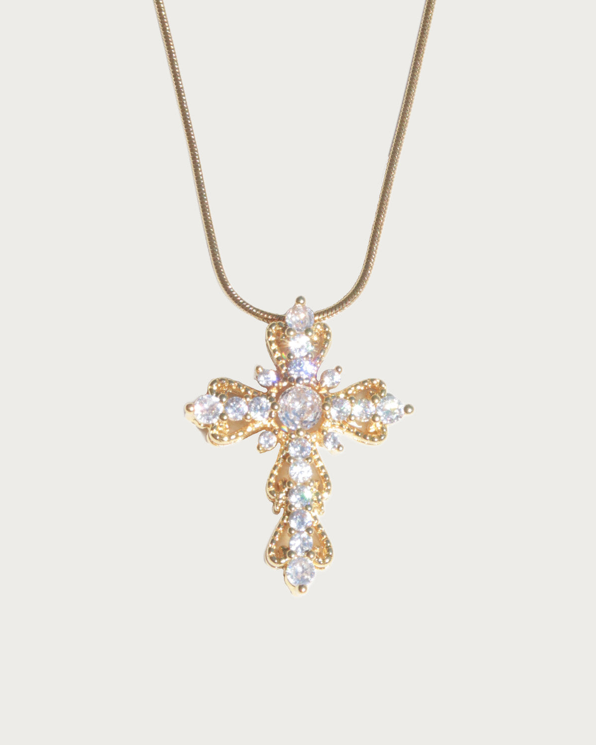 Harriet Timeless Faith Cross Silver Necklace
