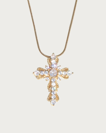 Harriet Timeless Faith Cross Silver Necklace