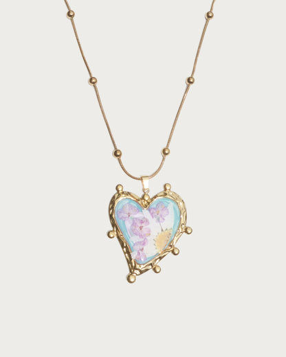 Jardin Secret Heart Golden Pendnat Necklace