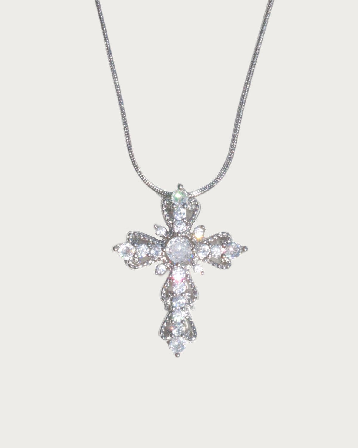 Harriet Timeless Faith Cross Silver Necklace