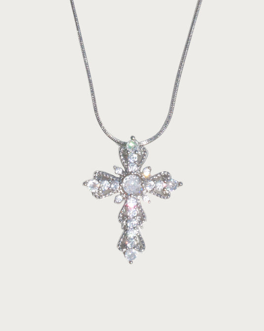 Harriet Timeless Faith Cross Silver Necklace