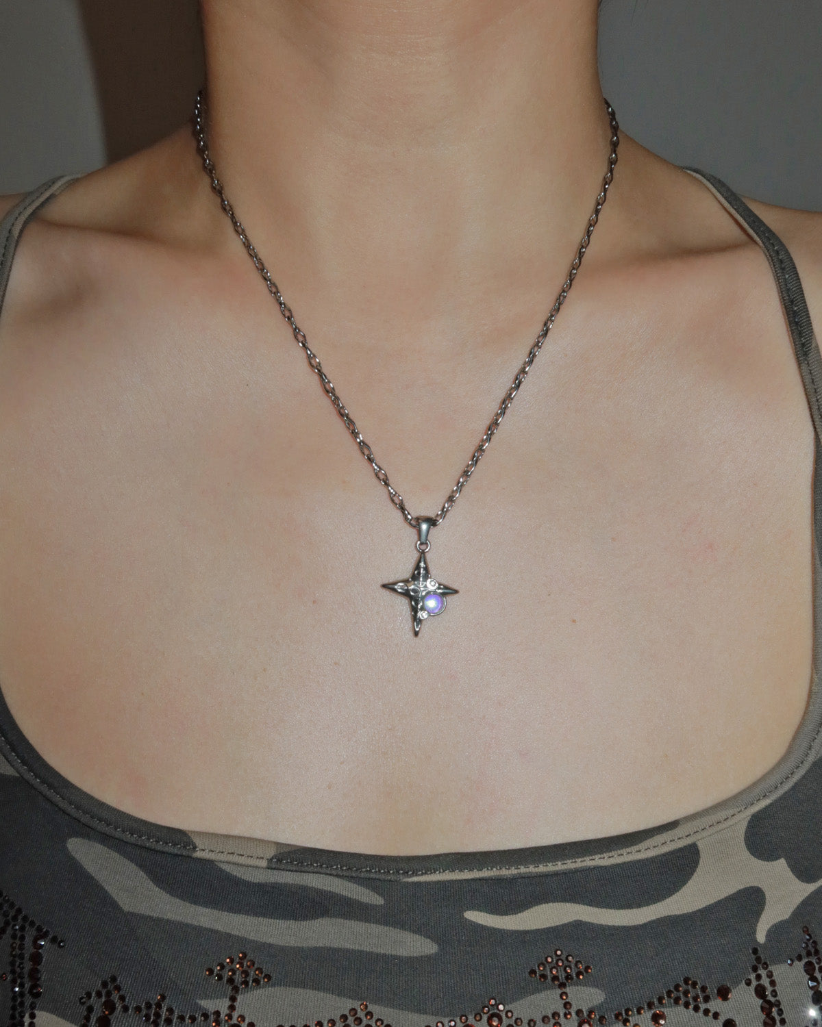 Tara Delicate Starburst Silver Pendant Necklace