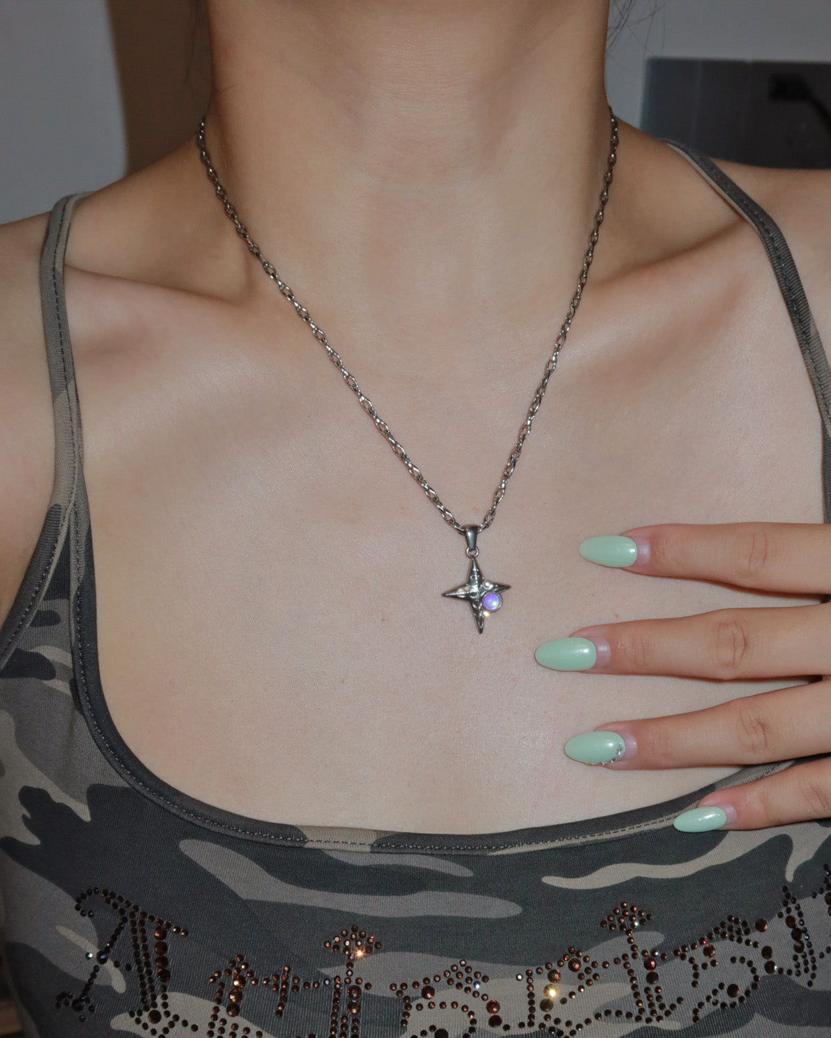Tara Delicate Starburst Silver Pendant Necklace