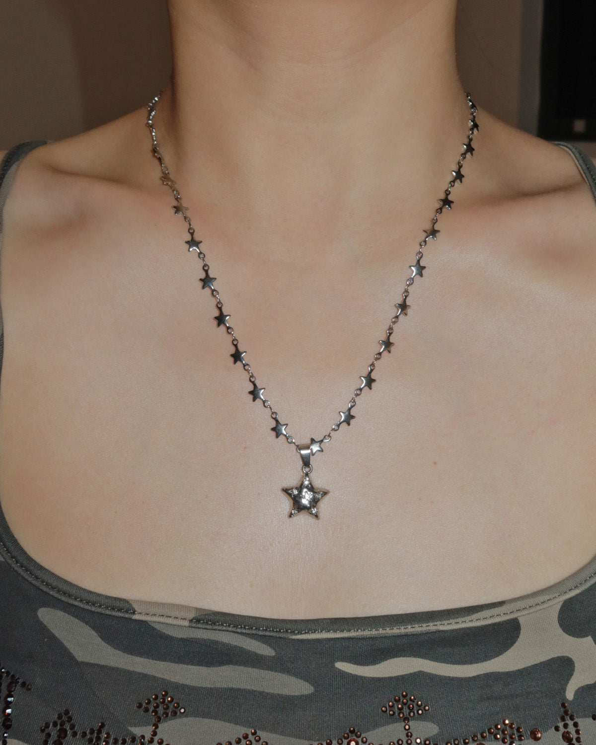 Starlit Wishes Silver Star Pendant Necklace