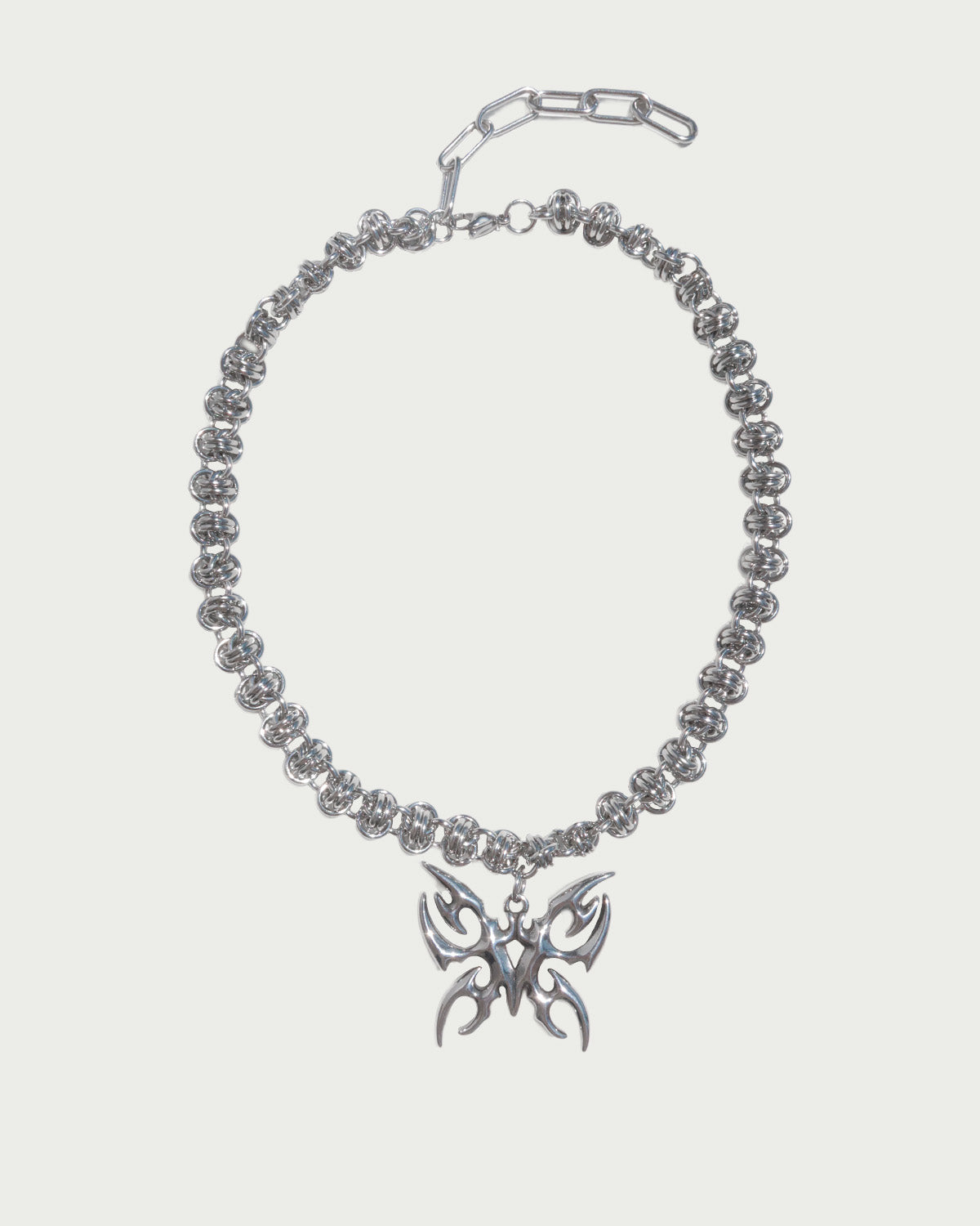 Havoc Gothic Butterfly Chain Silver Necklace