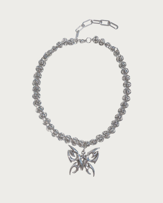 Havoc Gothic Butterfly Chain Silver Necklace