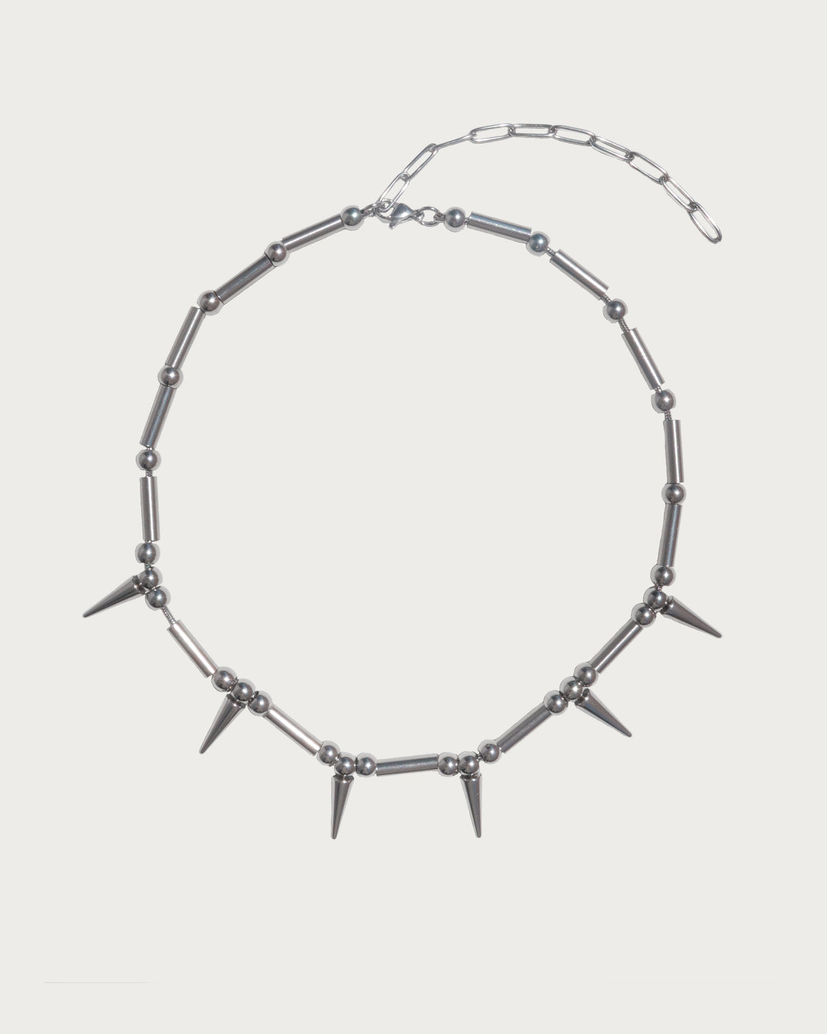 Nyx Punk Spike and Ball Bead Choker Necklace