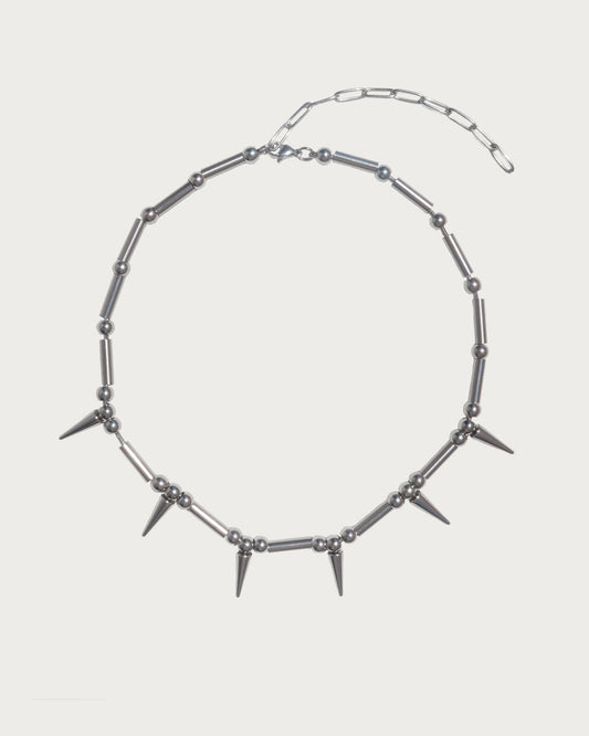 Nyx Punk Spike and Ball Bead Choker Necklace
