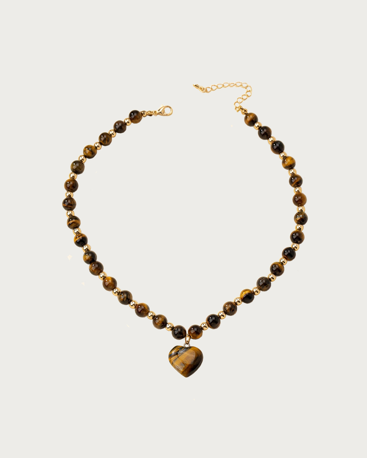 Truda Tiger Eye Heart Pendant Necklace