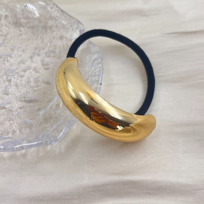 Geometric Elastic Golden Hair Ties