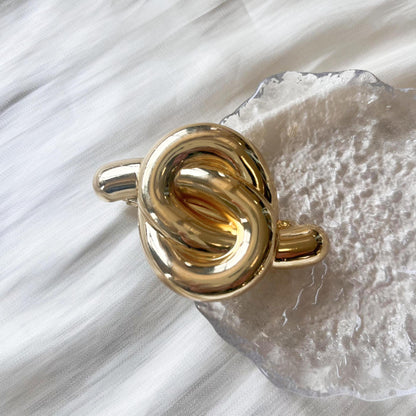 Geometric Elastic Golden Hair Ties