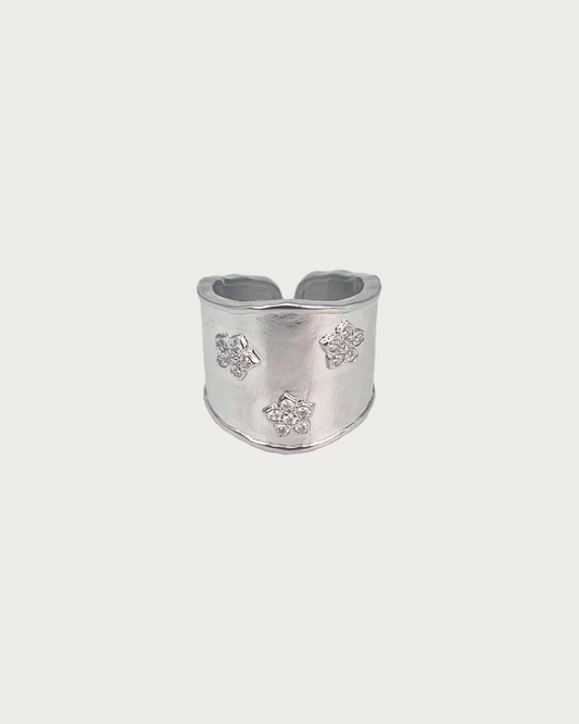 Anillo de plata brillante