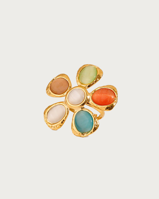 Rainbow Flower Golden Ring