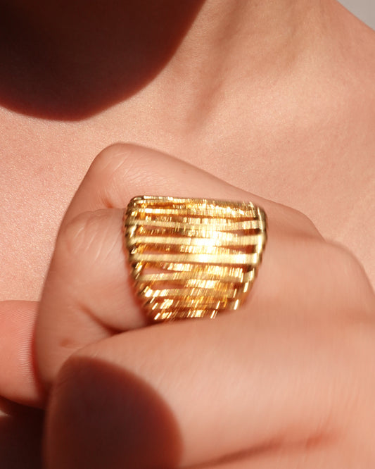 Aesthetic Statement Golden Ring