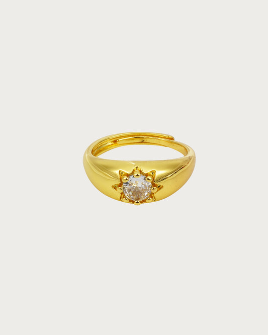Anillo dorado Starburst