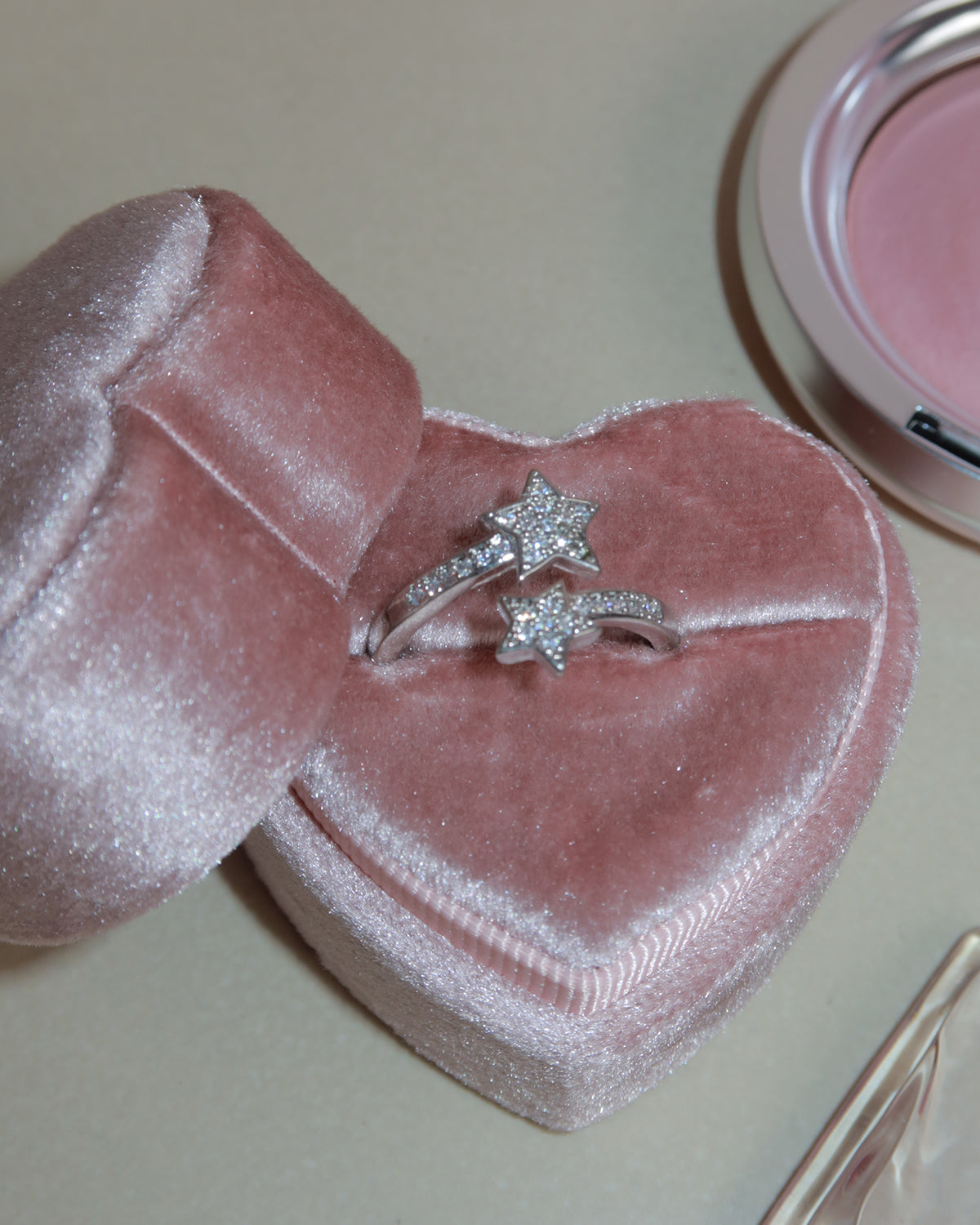 Joanne Double Star Silver Ring