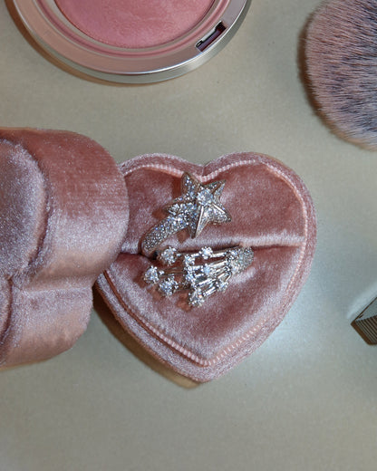 Gloria Sparkle Meteor Silver Ring