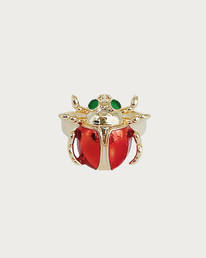 Zoe Beatle Enamel Gold Ring