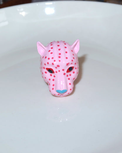 Hedda Enamel Leopard Head Statement Ring