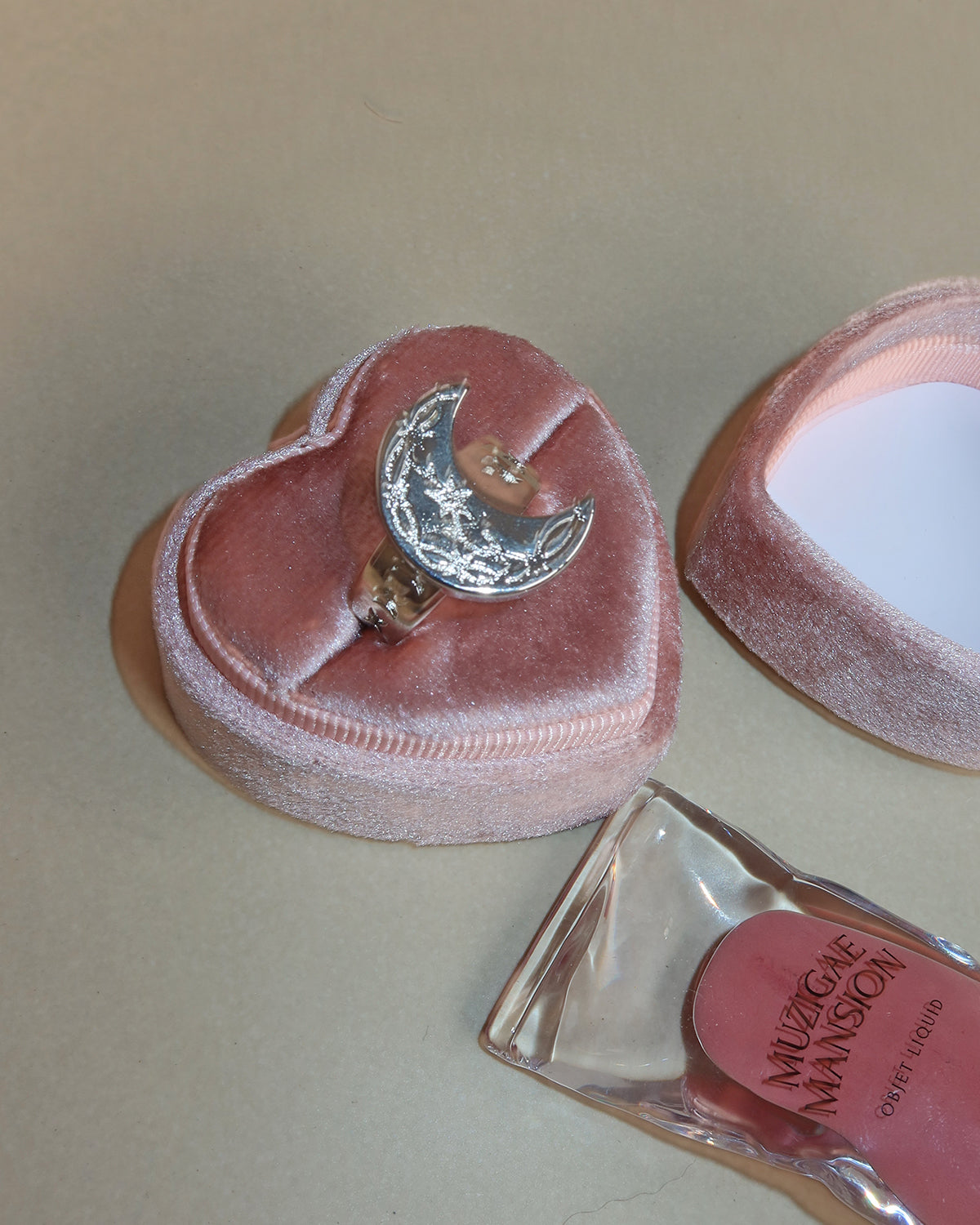 Crescent Moon Silver Ring