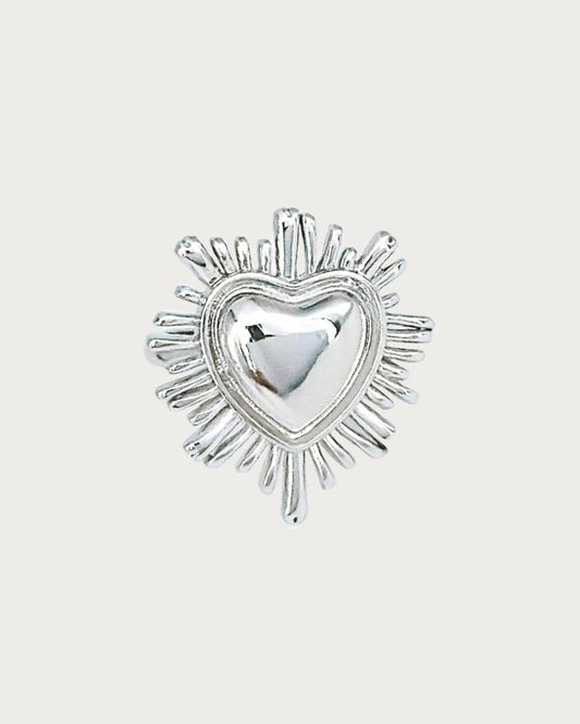 Una Heart Silver Ring