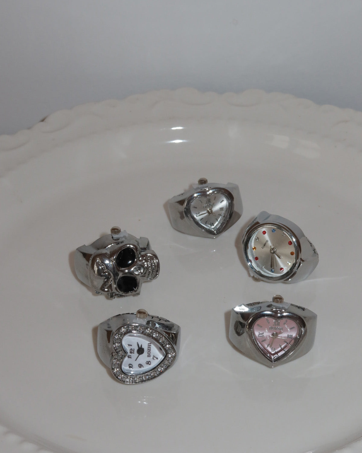 Solara Rainbow Accent Silver Watch Ring