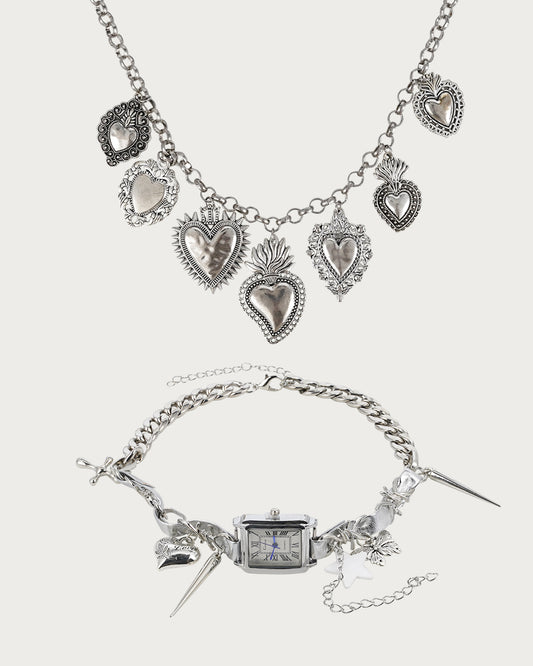 Frederica & Alberta Vintage Silver Necklace Set