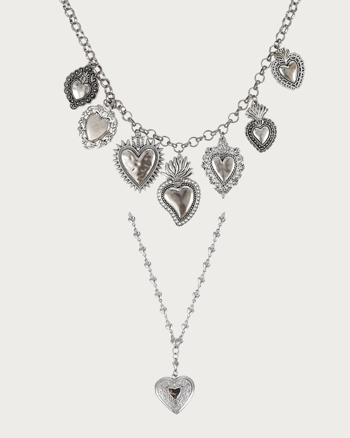 Frederica & Honey Hearts 2-Piece Necklace Set